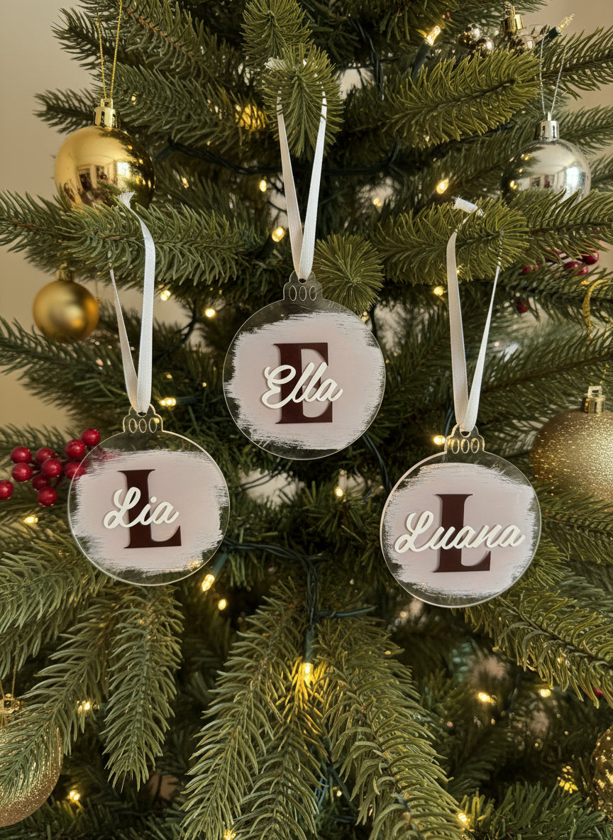 Personalisierter Weihnachtsanhänger Name