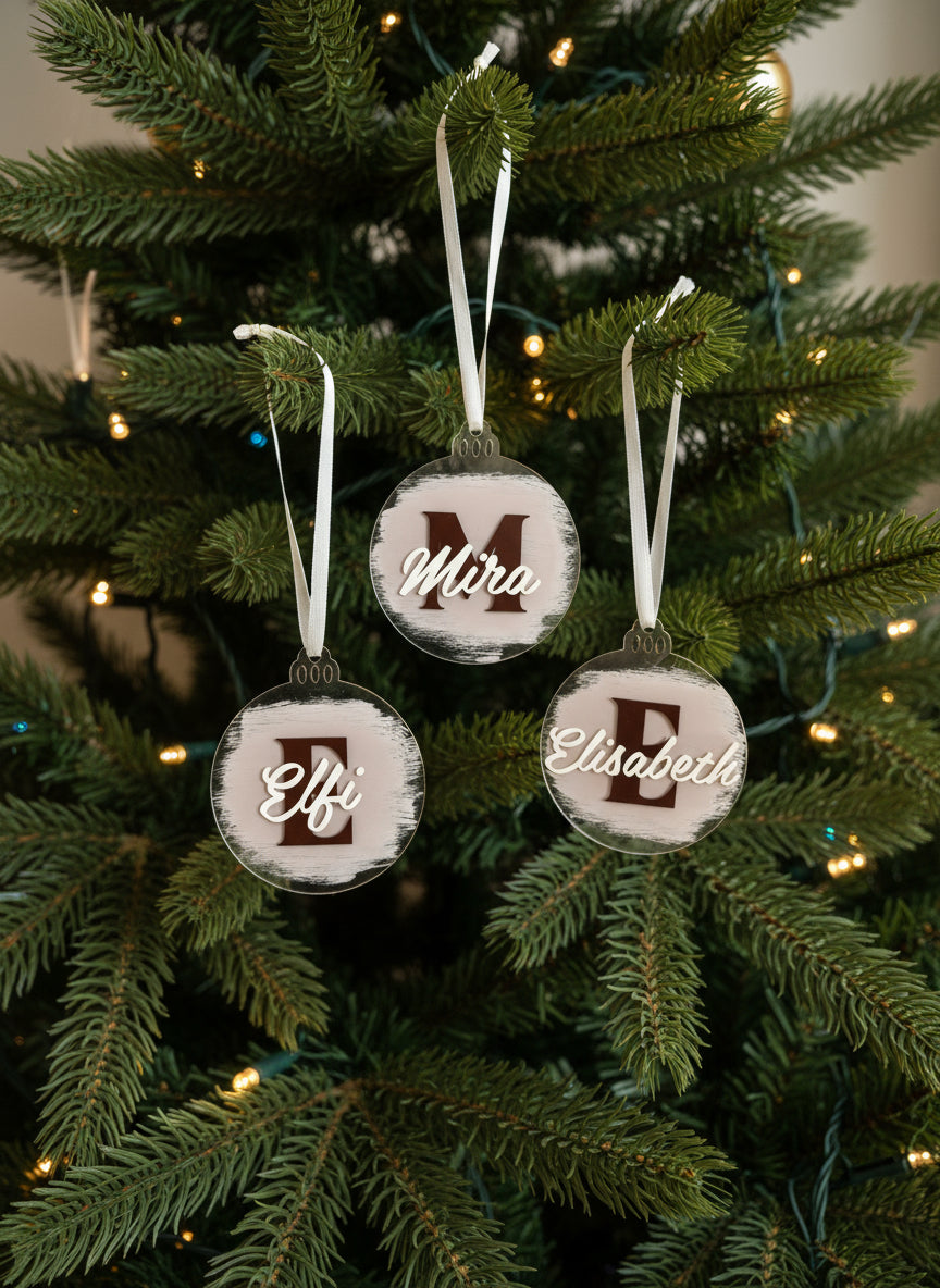 Personalisierter Weihnachtsanhänger Name